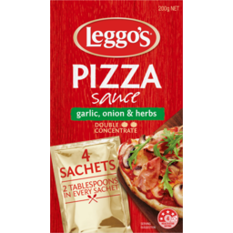 Photo of Leggos Pizza Sauce With Garlic Onion & Herbs 4 Sachets 200g