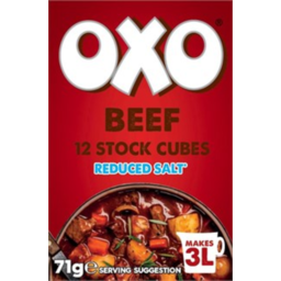 Photo of Oxo Stock Cube Beef Reduced Salt 12 Pack