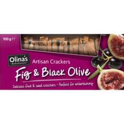 Photo of Olinas Bakehouse Fig & Black Olive Artisan Crackers