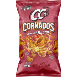 Photo of Cc's Cornados Cheese & Bacon Corn Chips 110g