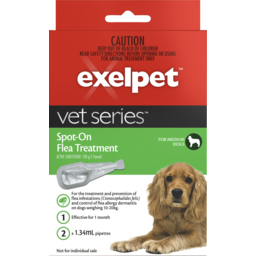 Photo of Exelpet Vet Series Spot On Flea Treatment For Medium Dogs