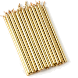 Photo of Birthday Candles Small Gold 16 Pack 