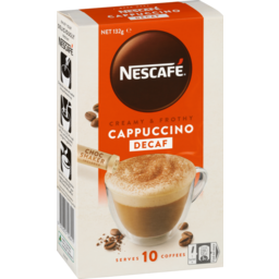 Photo of Nescafe Decaf Cappuccino Coffee Sachets 10 Pack 10pk