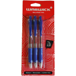 Photo of Warwick Pen Blue Comfort 3pk