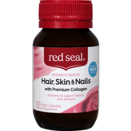 Photo of Red Seal Women's Health Dietary Supplement Hair, Skin & Nails With Premiuim Collagen 30 Capsules