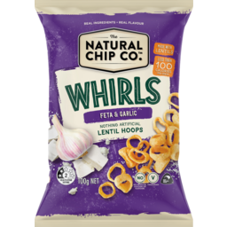 Photo of The Natural Chip Company Lentil Whirls Feta Garlic