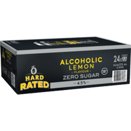 Photo of Hard Rated Alcoholic Lemon Zero Sugar Can 24pk