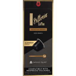 Photo of Vittoria Coffee Mountain Grown Arabica Coffee Capsules 10 Pack 52g