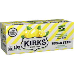 Photo of Kirks Sugar Free Lemon Squash Multipack Cans Soft Drink