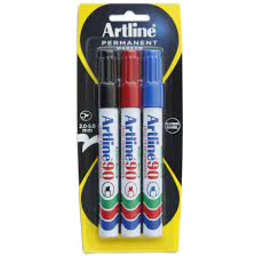 Photo of Artline Marker 90 Chisel Tip Assorted 3pk