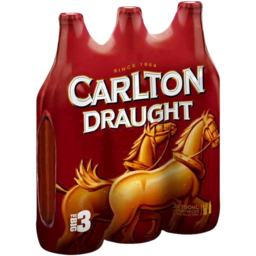 Photo of Carlton Draught 3PK 750ml Long neck 