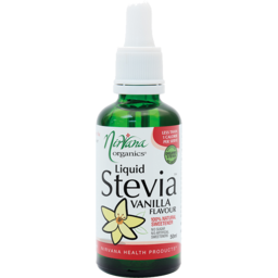 Photo of NIRVANA ORGANICS Org Liquid Stevia Vanilla Flavour 50ml