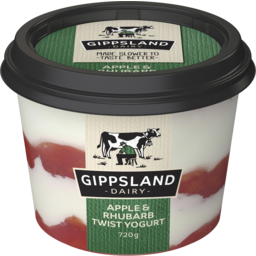 Photo of Gippsland Dairy Apple & Rhubarb Twist Yoghurt 720g