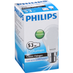 Photo of Philips Halogen Eco Light Bulb A55 B22 Frosted