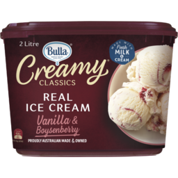 Photo of Bulla Creamy Classics Vanilla & Boysenberry Ice Cream 2lt