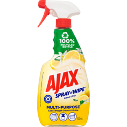 Photo of Ajax Spray N' Wipe Multi-Purpose Antibacterial Disinfectant Cleaner Trigger Surface Spray Lemon Citrus 500ml