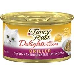 Photo of Fancy Feast Adult Delights With Cheddar Chicken & Cheddar Cheese Feast In Gravy Grilled Wet Cat Food