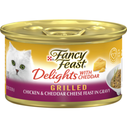 Photo of Fancy Feast Adult Delights With Cheddar Chicken & Cheddar Cheese Feast In Gravy Grilled Wet Cat Food 85g