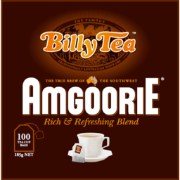 Photo of Billy Tea Amgoorie Tea Bags 100 Pack 185g