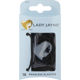 Photo of Lady Jayne Thin Black Snagless Elastics  18-pack