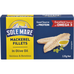 Photo of Sole Mare Mackerel Fillets In Olive Oil Skinless & Boneless