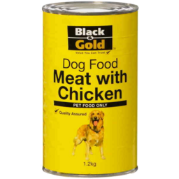 Photo of Black And Gold Dogfood Meat With Chicken