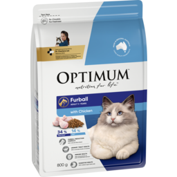Photo of Optimum 1+ Furball Dry Cat Food with Chicken Bag
