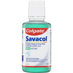 Photo of Colgate Savacol Antiseptic Mouth & Throat Rinse Mouthwash Mint 300ml