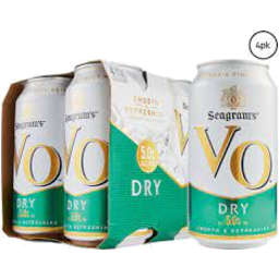 Photo of Seagrams Vo Canadian Whisky Dry Cans 4pk
