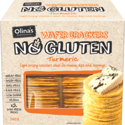 Photo of Olinas Bakehouse No Gluten Turmeric Wafer Crackers