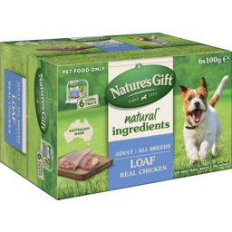 Photo of Nature's Gift Loaf Chicken Adult Wet Dog Food 6 X 100g Trays