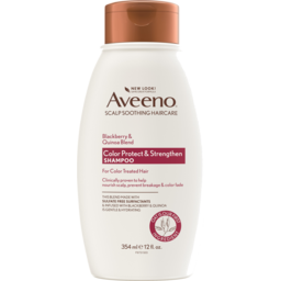 Photo of Aveeno Blackberry & Quinoa Strengthening Shampoo For Colour Treated Hair 354ml