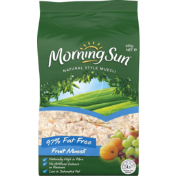 Photo of Morning Sun 97% Fat Free Natural Style Fruit Muesli 650g