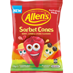Photo of Allen's Sorbet Cones Lollies Bag 170g 170g