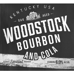 Photo of Woodstock Bourbon & Cola 6% Bottles 