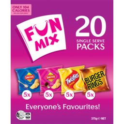 Photo of Smiths Fun Mix Box Chips 20 Pack 375g
