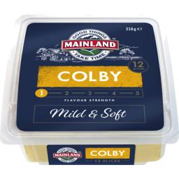 Photo of Mainland Colby Cheese Slices 210g 12pk