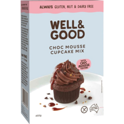 Photo of Well & Good Choc Mousse Cupcake Mix With Choc Mousse Topping Gluten Dairy & Nut Free