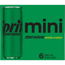 Photo of Sprite Zero Sugar Soft Drink Mini Cans 6x250ml