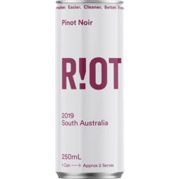 Photo of Riot Wine Co 2019 Pinot Noir 13.5% Can