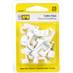 Photo of Hpm Cable Clip Flat White 20.0x15mm