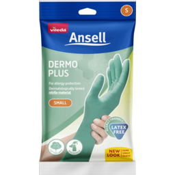 Photo of Vileda Ansell Dermo Plus Gloves 1-Pair - S 