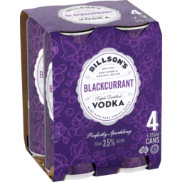 Photo of Billson's Vodka With Blackcurrant 4 X 355ml 4.0x355ml
