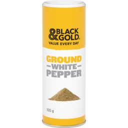Photo of Black & Gold Ground White Pepper 100g