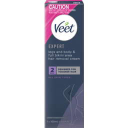 Photo of Veet Expert All Skin Types Legs Body & Full Bikini Area Hair Removal Cream