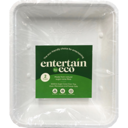 Photo of Entertain By Eco Sugar Cane Oven Tray 3000ml 2 Pack
