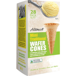 Photo of Altimate Mini Traditional Wafer Ice Cream Cones 28 Pack 38g