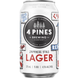 Photo of 4 Pines Japanese Lager Can 375ml