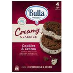 Photo of Bulla Creamy Classic Sandwichs Cookie & Cream 4s