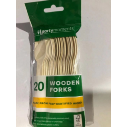 Photo of Party Moments Wooden Forks Each